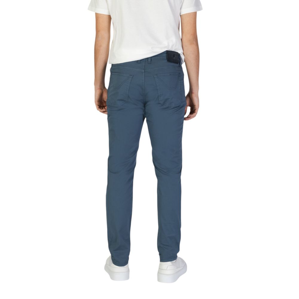 Blue Cotton Skinny Pant Jeckerson
