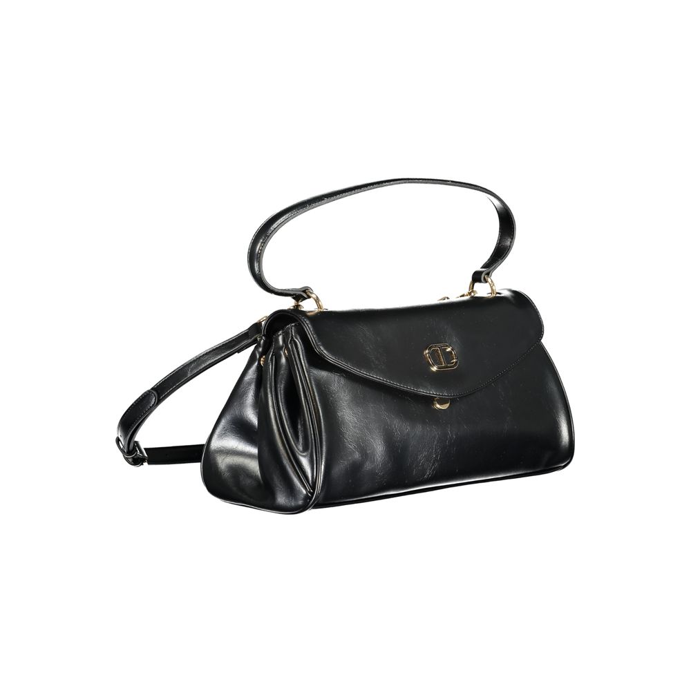 Black Polyethylene Women Handbag Twinset