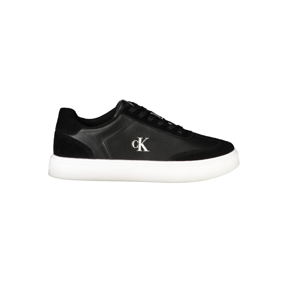 Black Leather Men Sneaker Calvin Klein