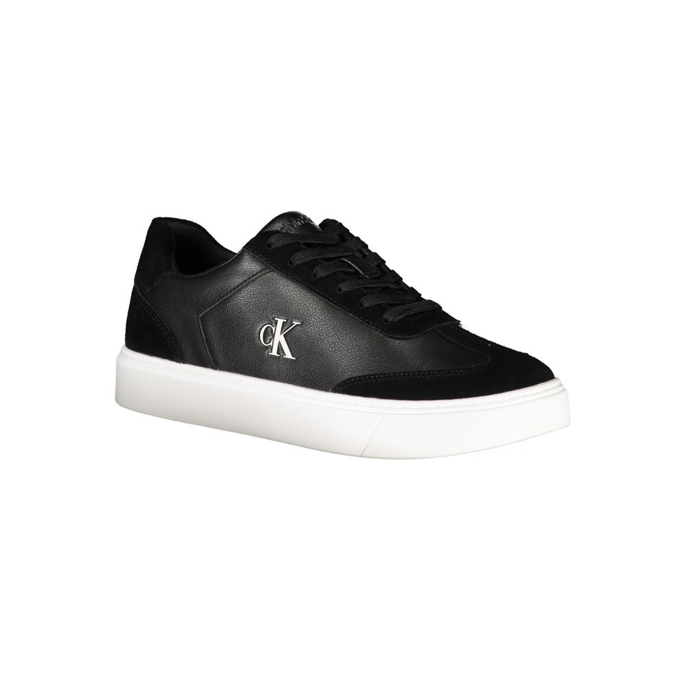 Black Leather Men Sneaker Calvin Klein