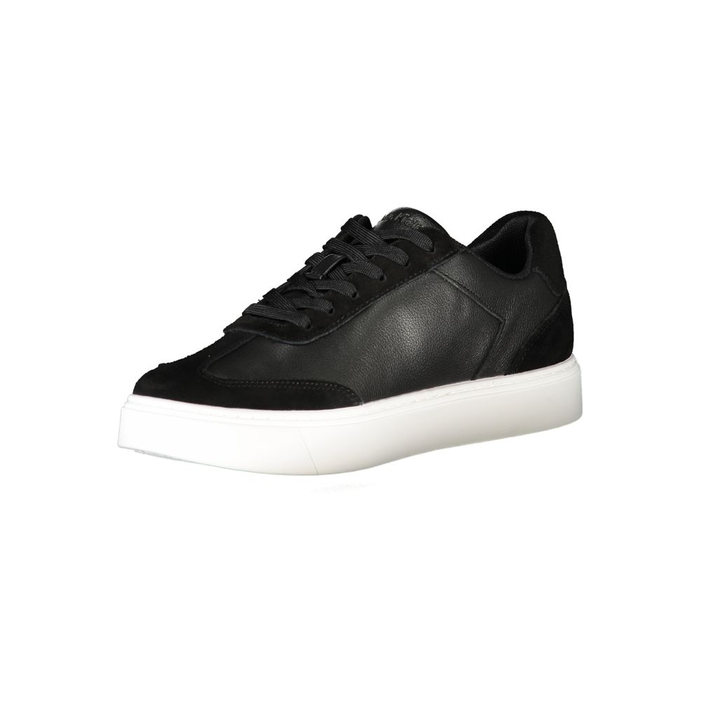 Black Leather Men Sneaker Calvin Klein