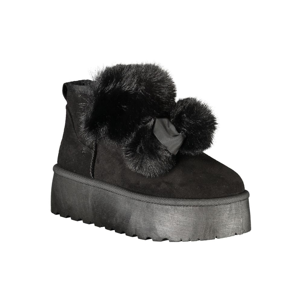 Black Polyester Women Boot Laura Biagiotti