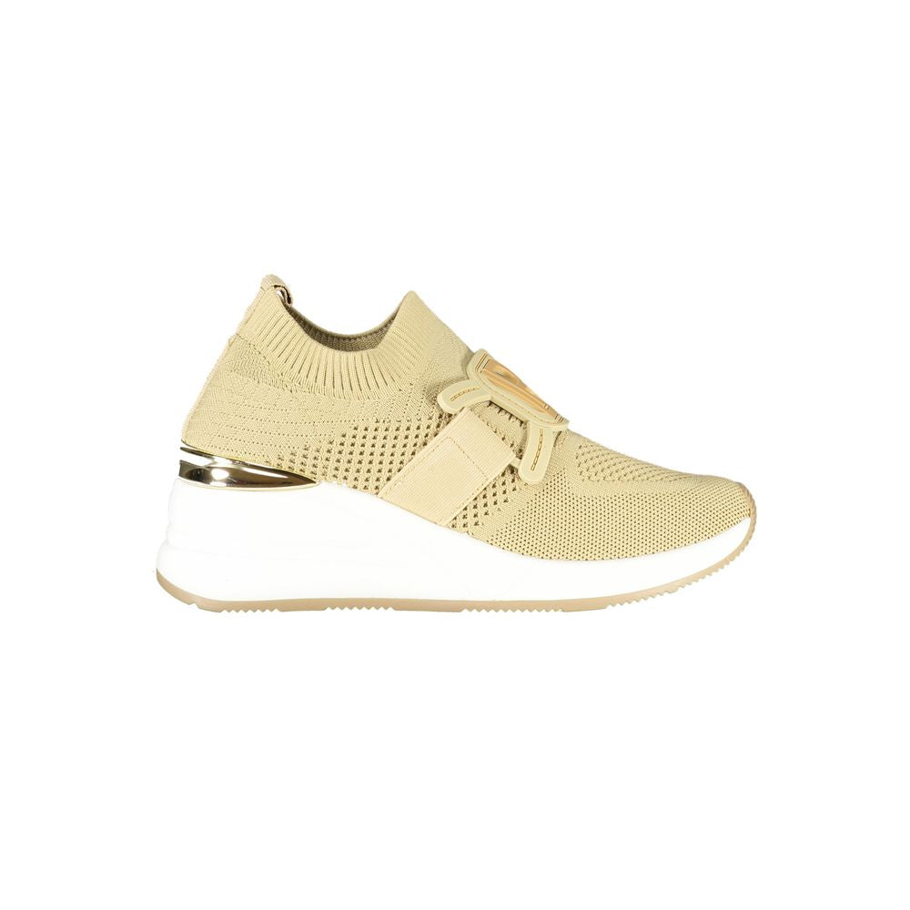 Beige Polyester Women Sneaker Laura Biagiotti