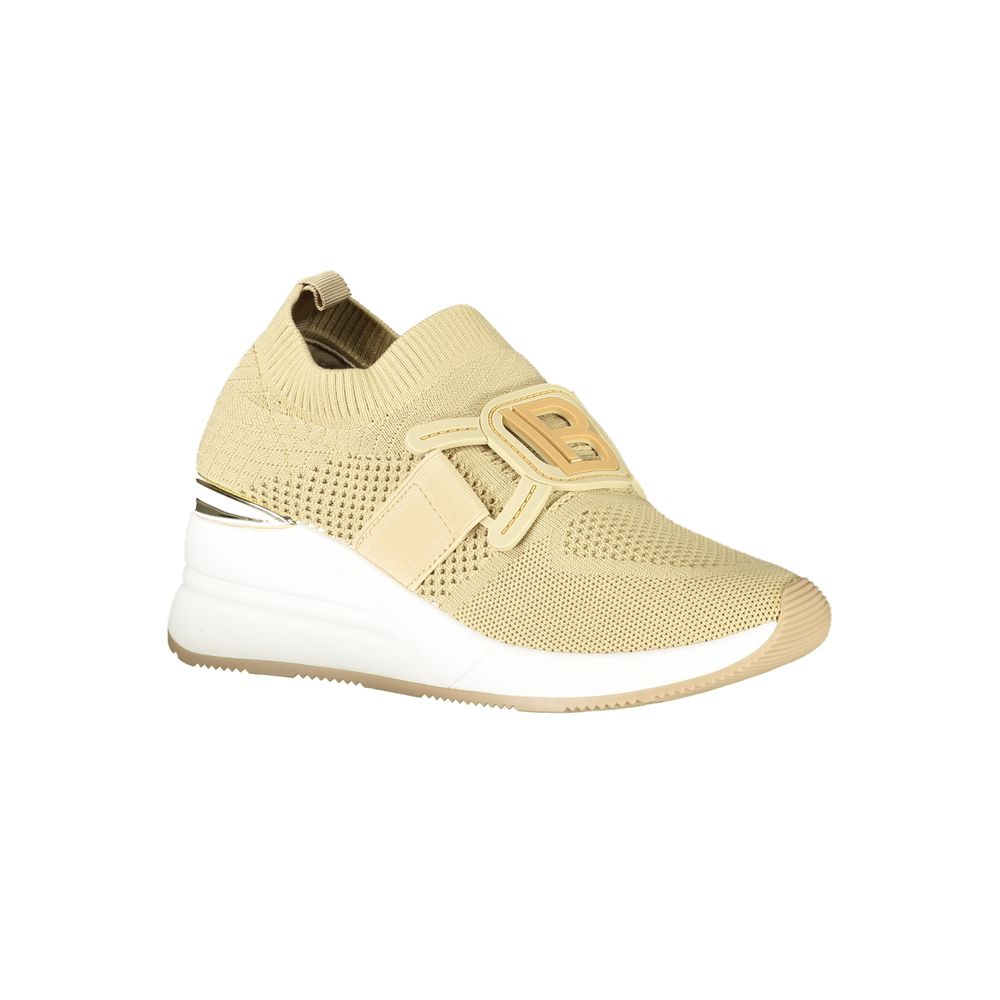 Beige Polyester Women Sneaker Laura Biagiotti