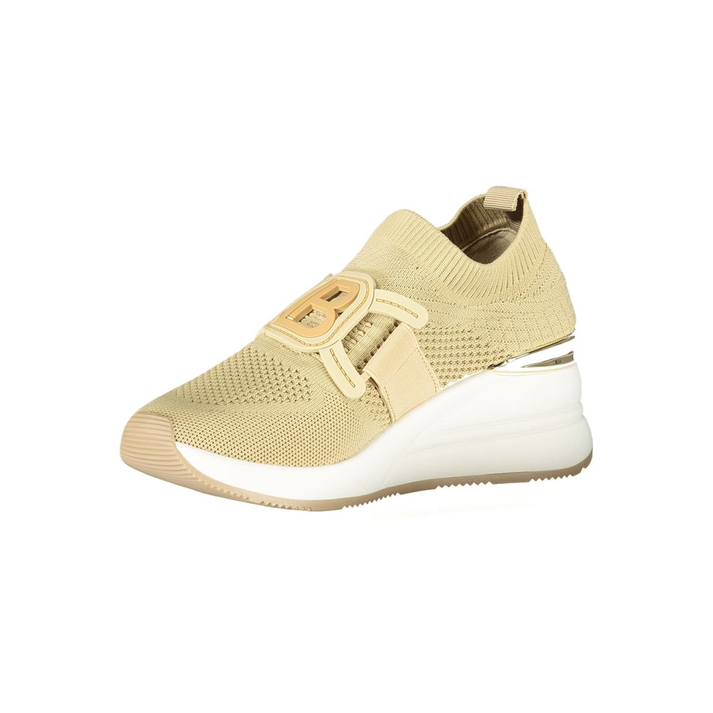 Beige Polyester Women Sneaker Laura Biagiotti