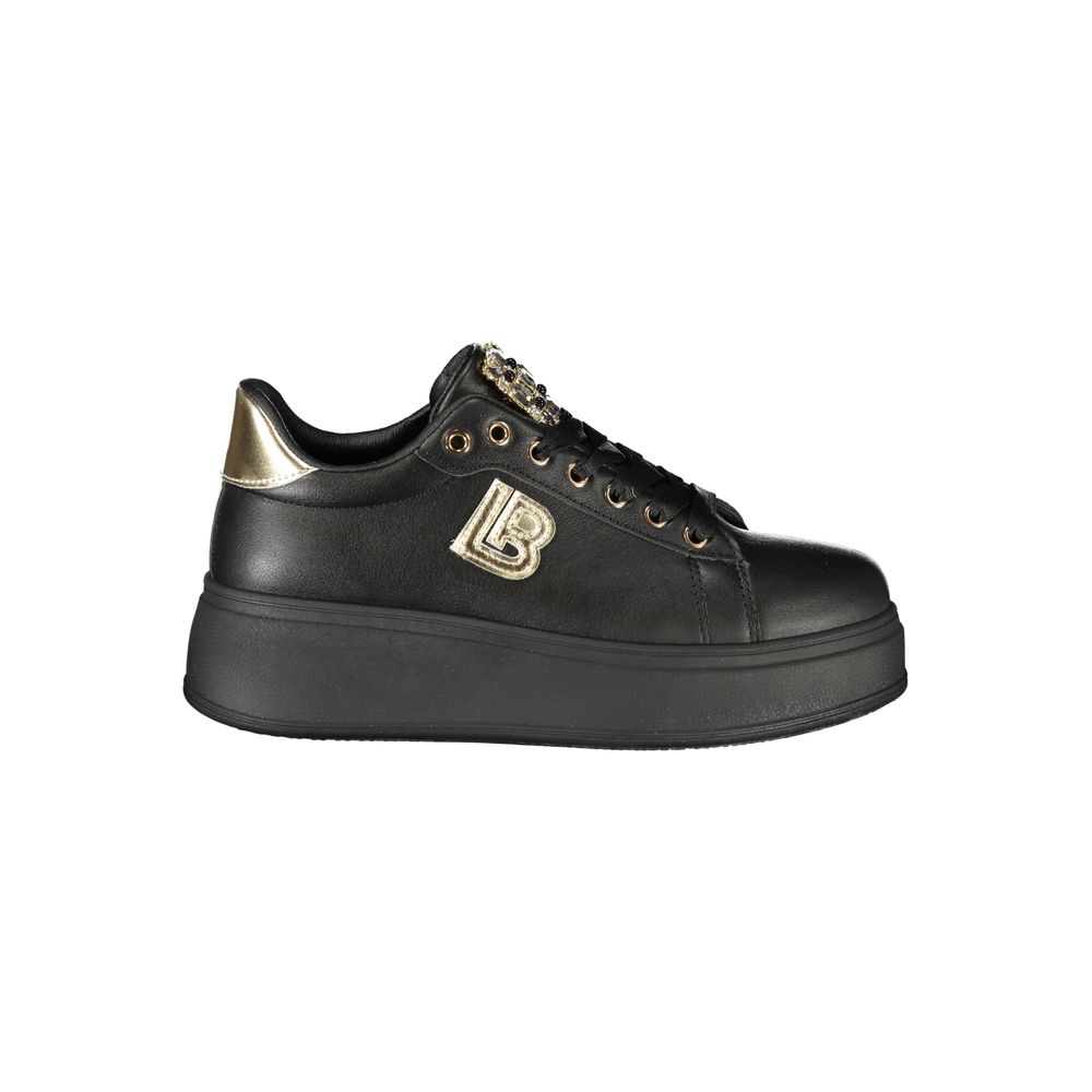Black Polyester Women Sneaker Laura Biagiotti