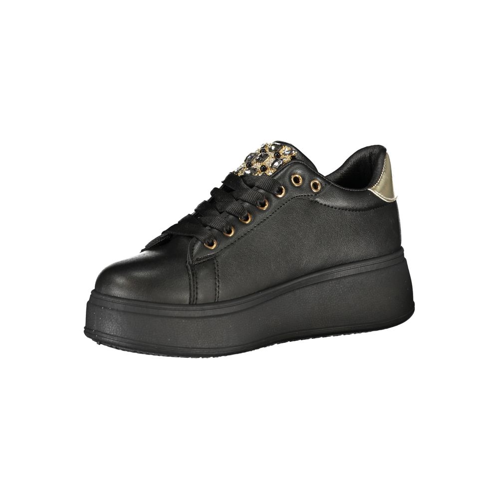 Black Polyester Women Sneaker Laura Biagiotti