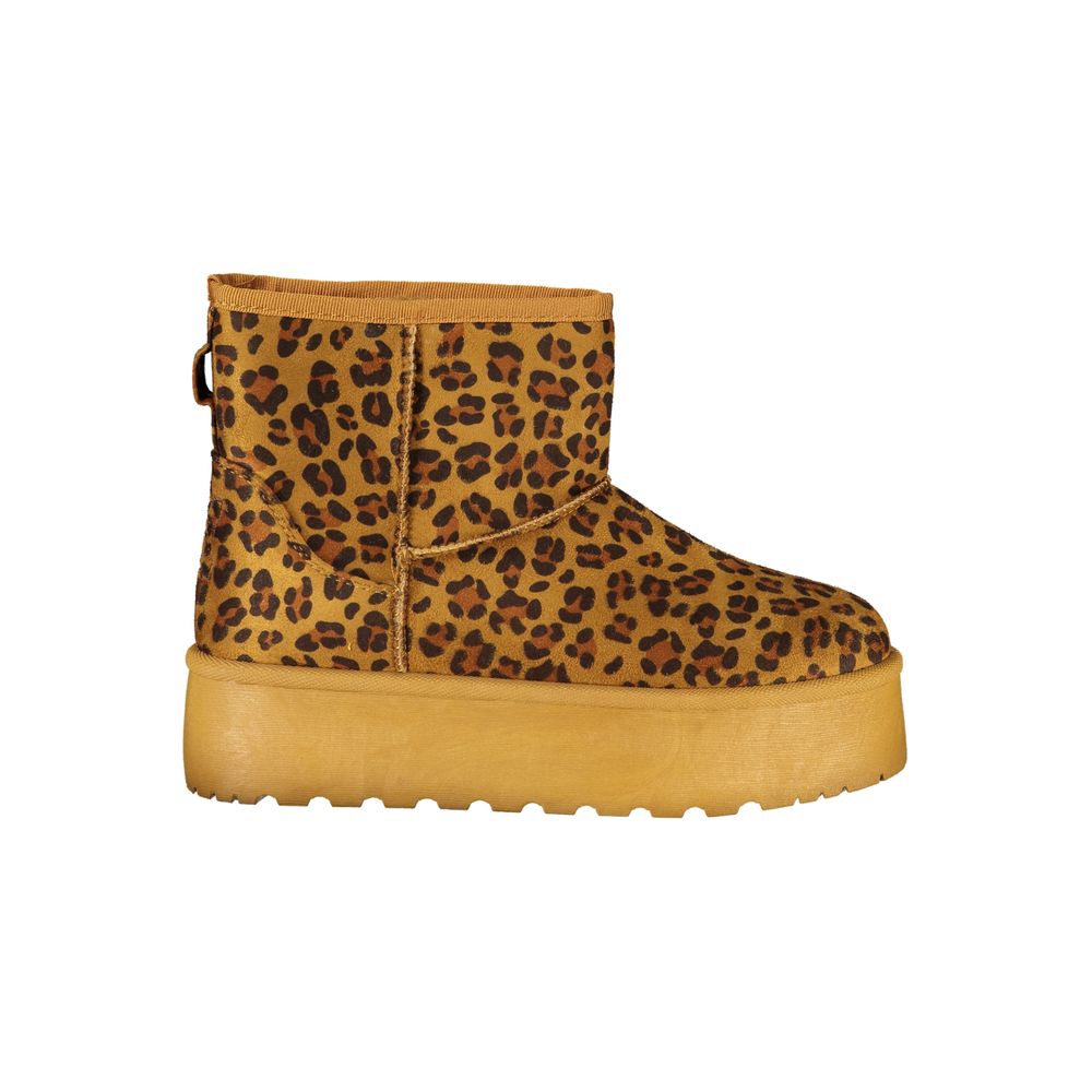 Brown Polyester Women Boot Laura Biagiotti