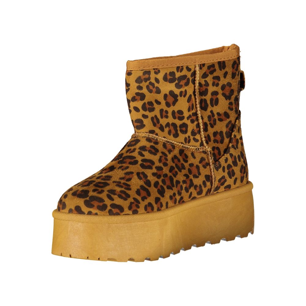 Brown Polyester Women Boot Laura Biagiotti