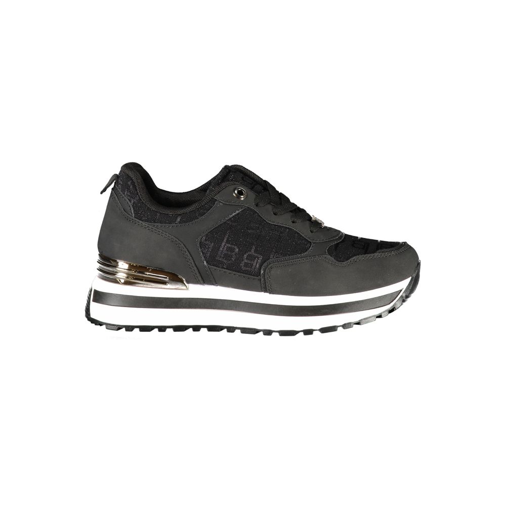 Black Polyester Women Sneaker Laura Biagiotti