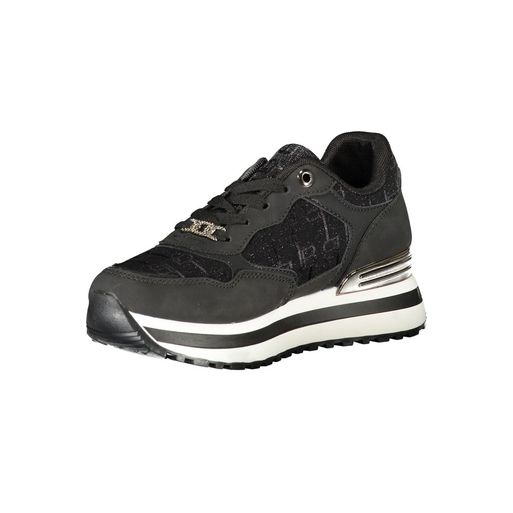 Black Polyester Women Sneaker Laura Biagiotti