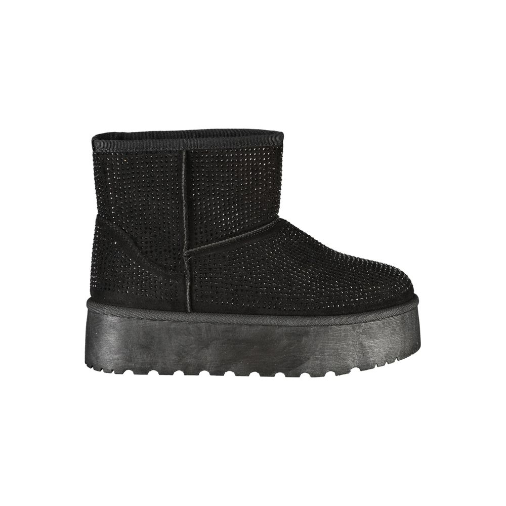 Black Polyester Women Boot Laura Biagiotti