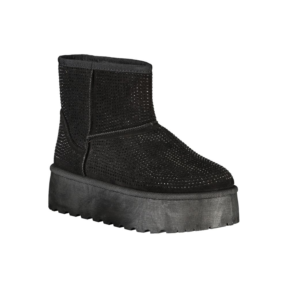 Black Polyester Women Boot Laura Biagiotti