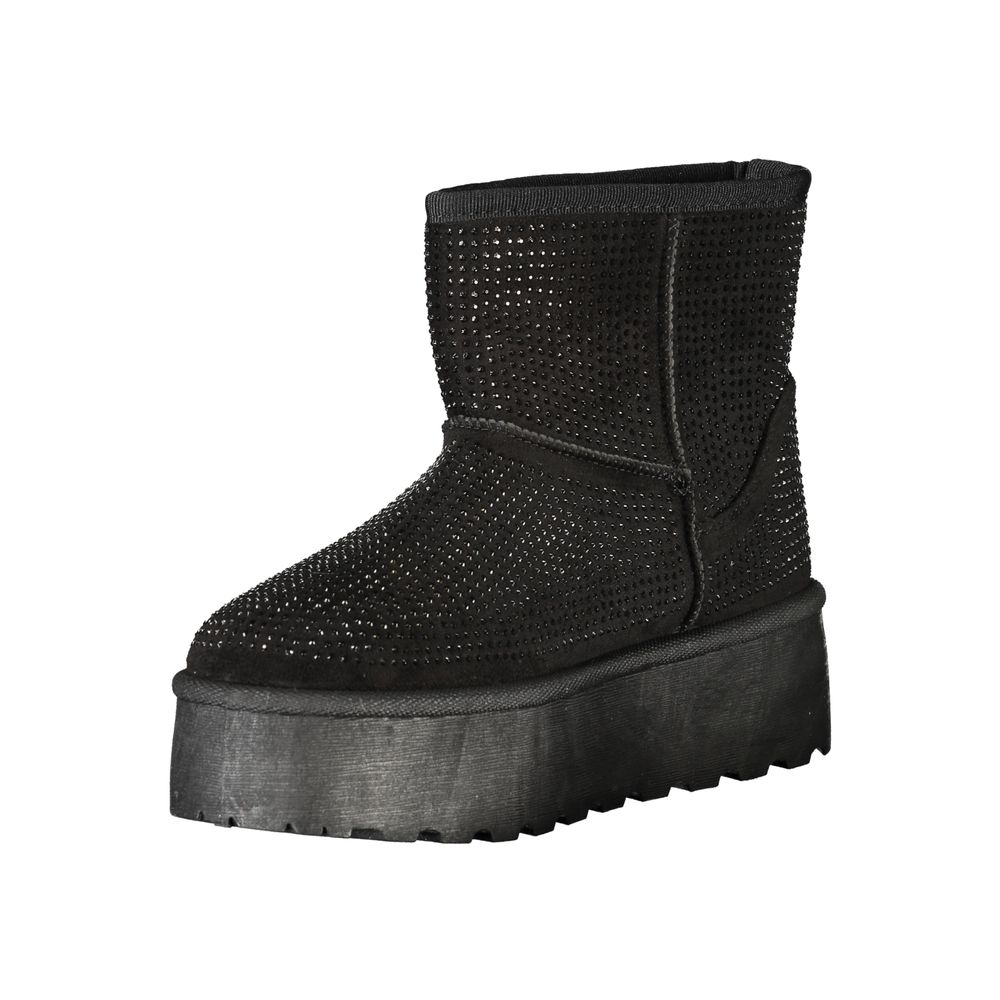 Black Polyester Women Boot Laura Biagiotti