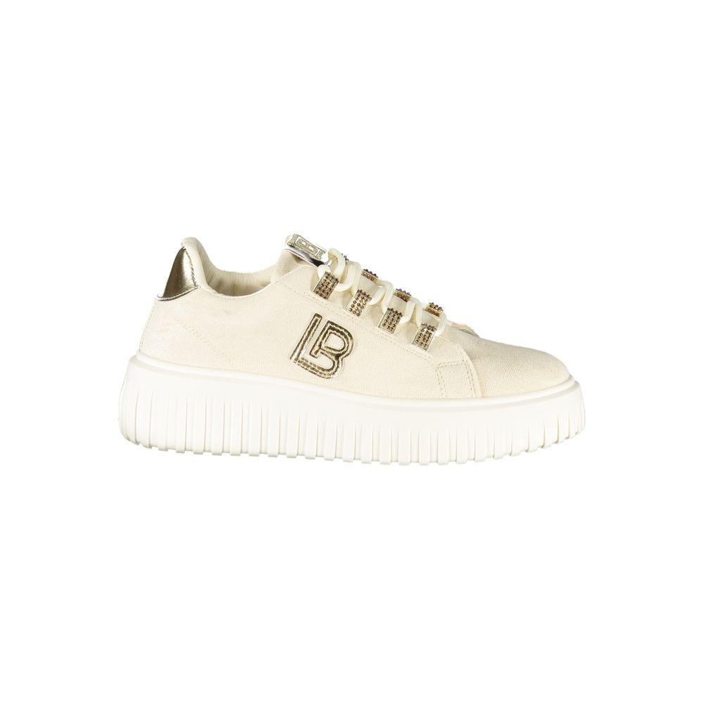 Beige Polyester Women Sneaker Laura Biagiotti