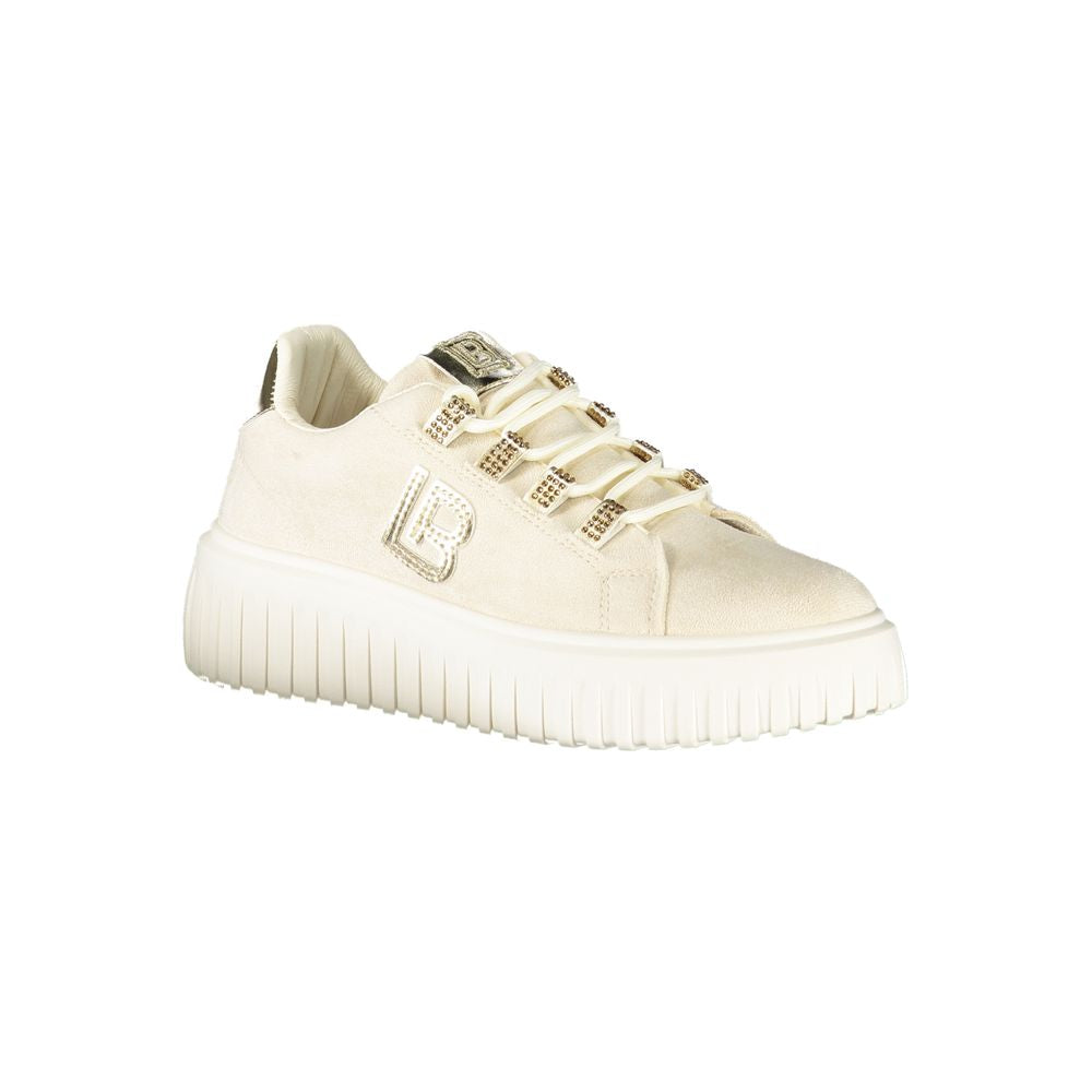 Beige Polyester Women Sneaker Laura Biagiotti