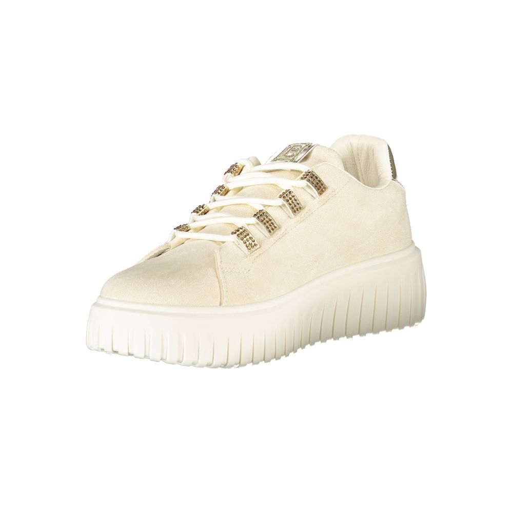 Beige Polyester Women Sneaker Laura Biagiotti