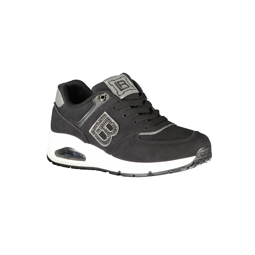 Black Polyester Women Sneaker Laura Biagiotti