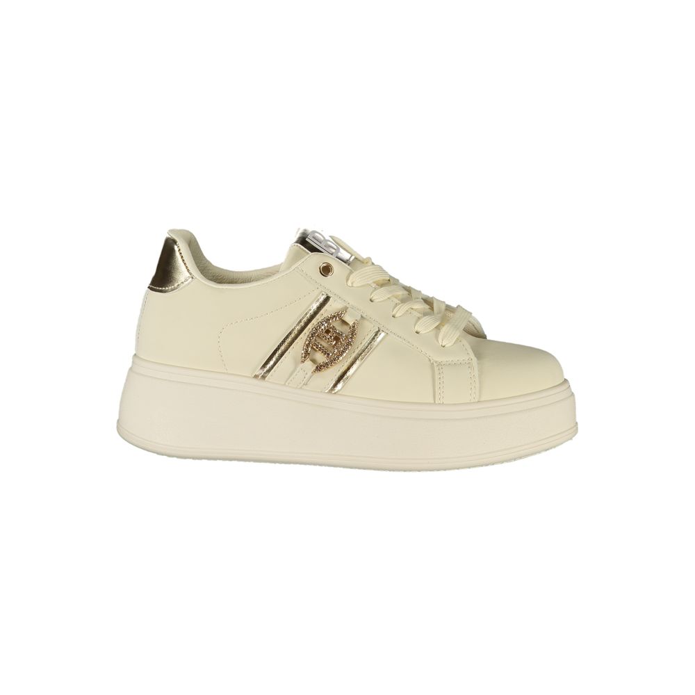 Beige Polyester Women Sneaker Laura Biagiotti