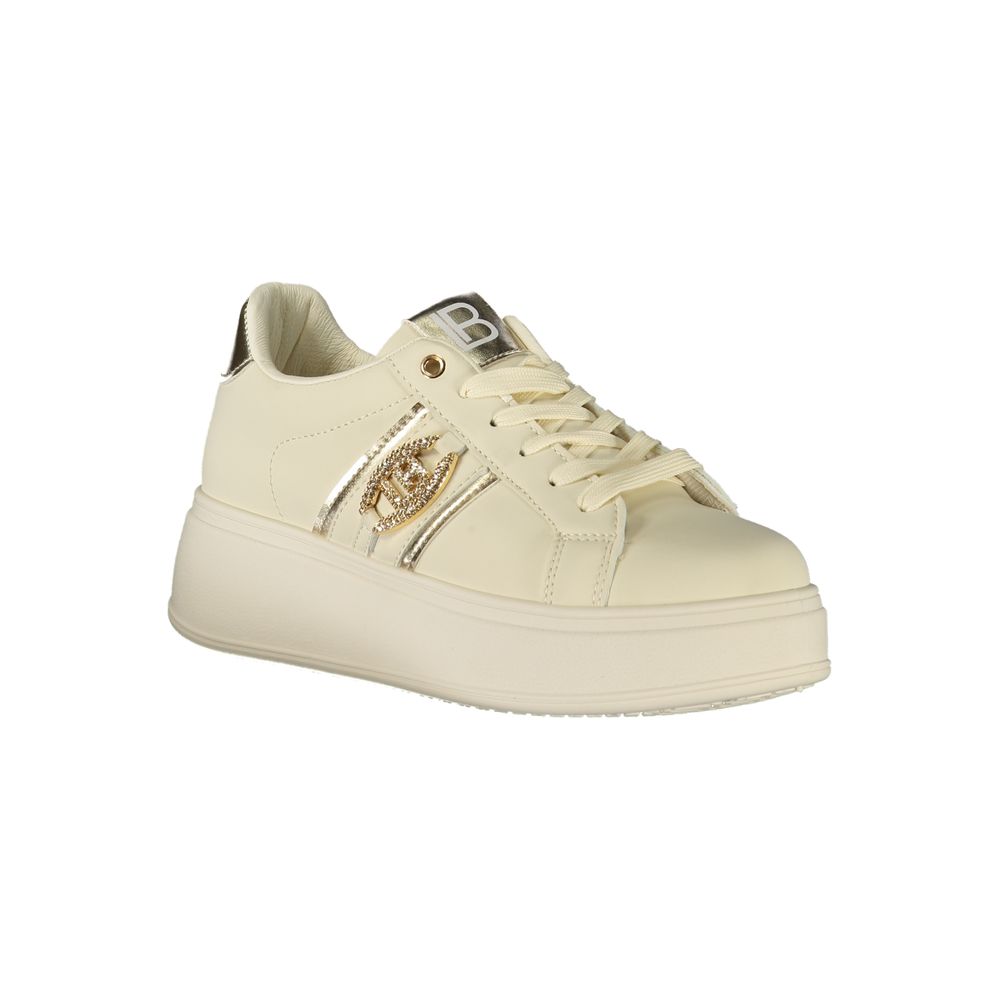 Beige Polyester Women Sneaker Laura Biagiotti