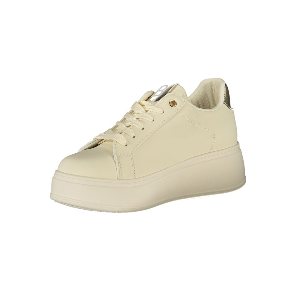 Beige Polyester Women Sneaker Laura Biagiotti