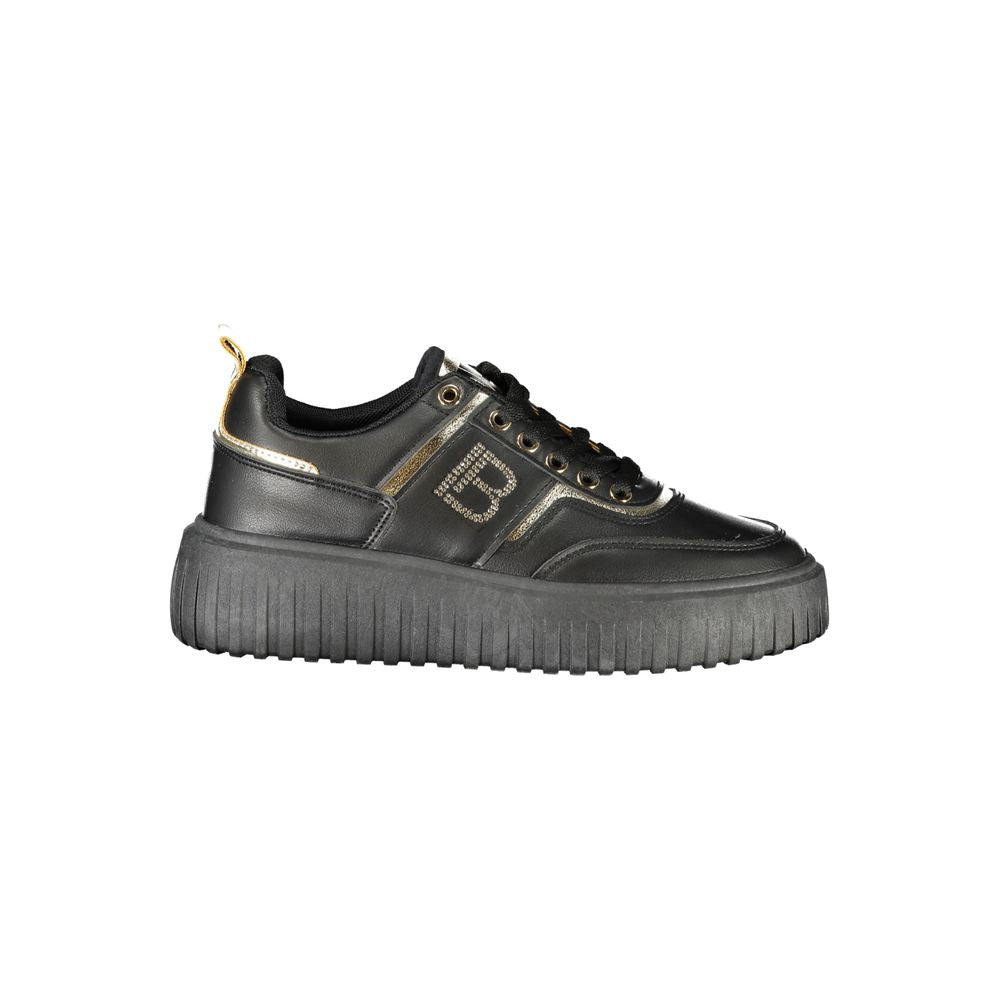 Black Polyester Women Sneaker Laura Biagiotti