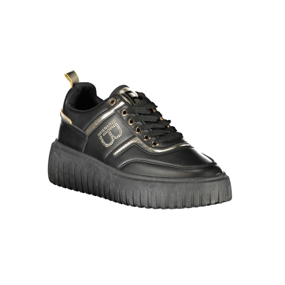 Black Polyester Women Sneaker Laura Biagiotti