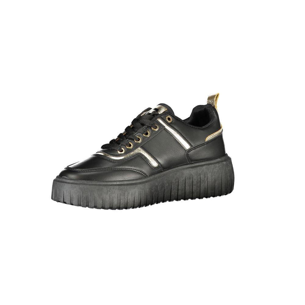 Black Polyester Women Sneaker Laura Biagiotti
