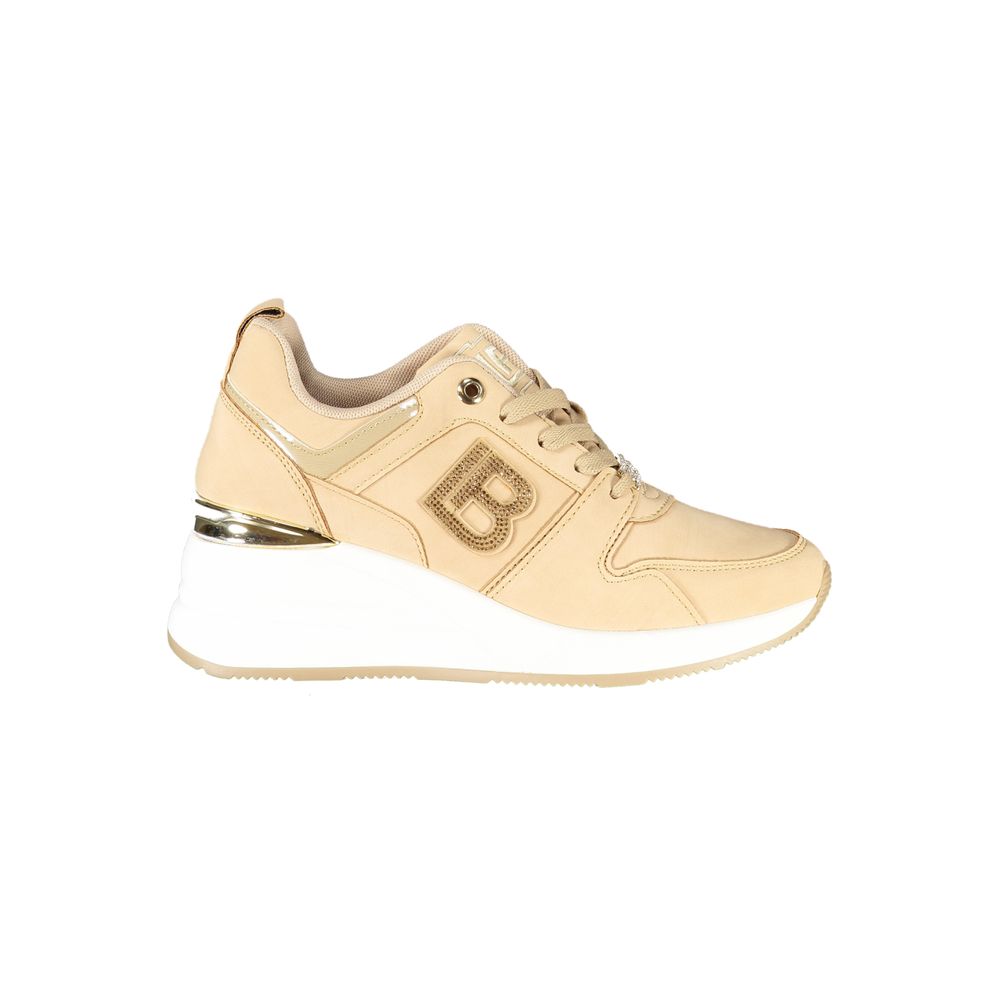 Beige Polyester Women Sneaker Laura Biagiotti