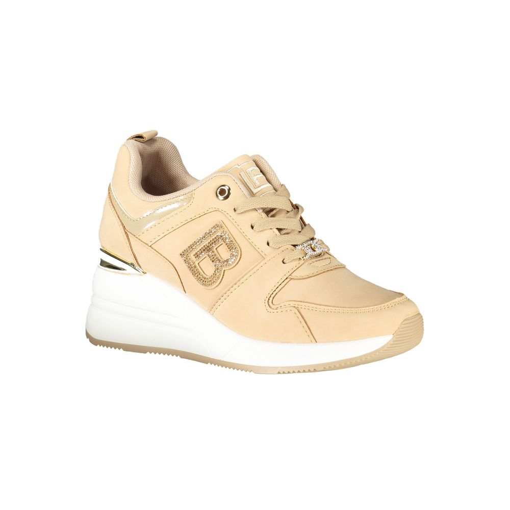 Beige Polyester Women Sneaker Laura Biagiotti