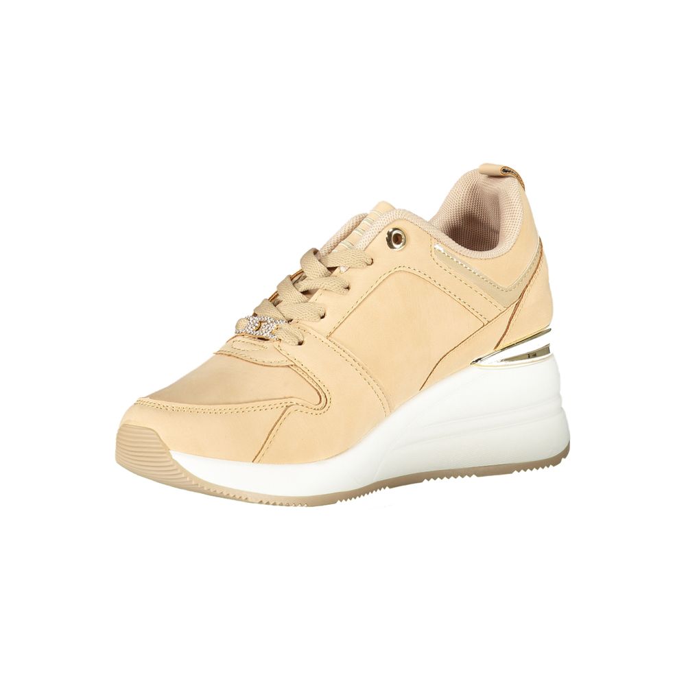 Beige Polyester Women Sneaker Laura Biagiotti