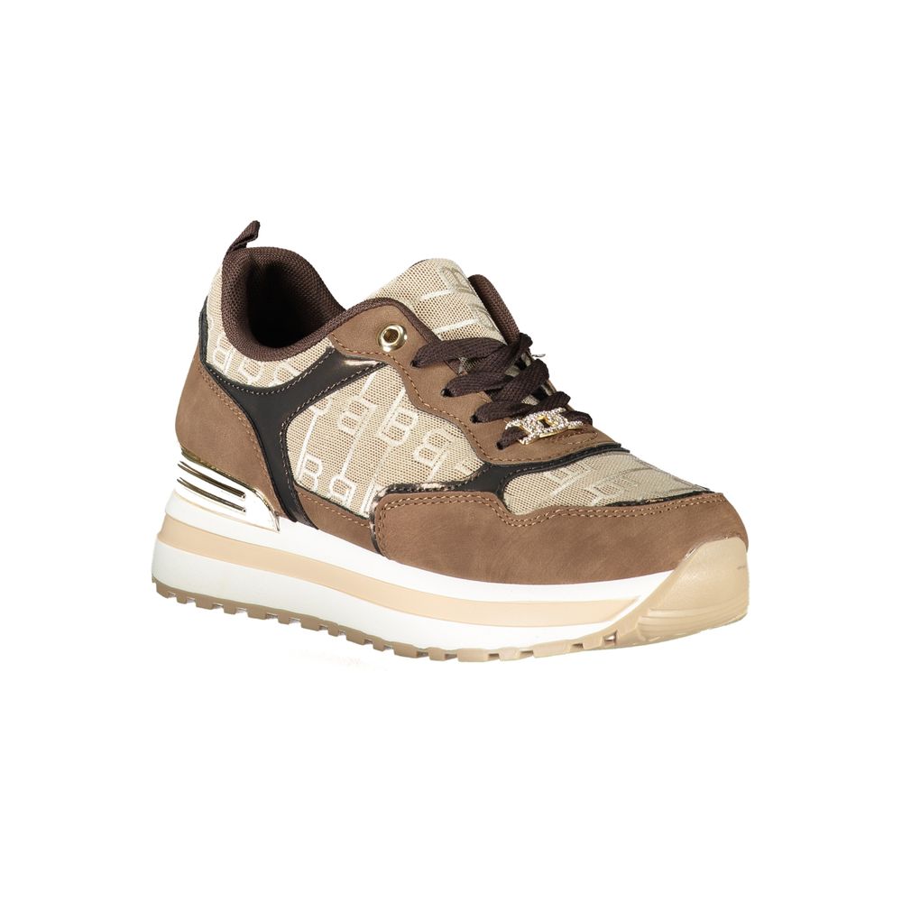 Brown Polyester Women Sneaker Laura Biagiotti