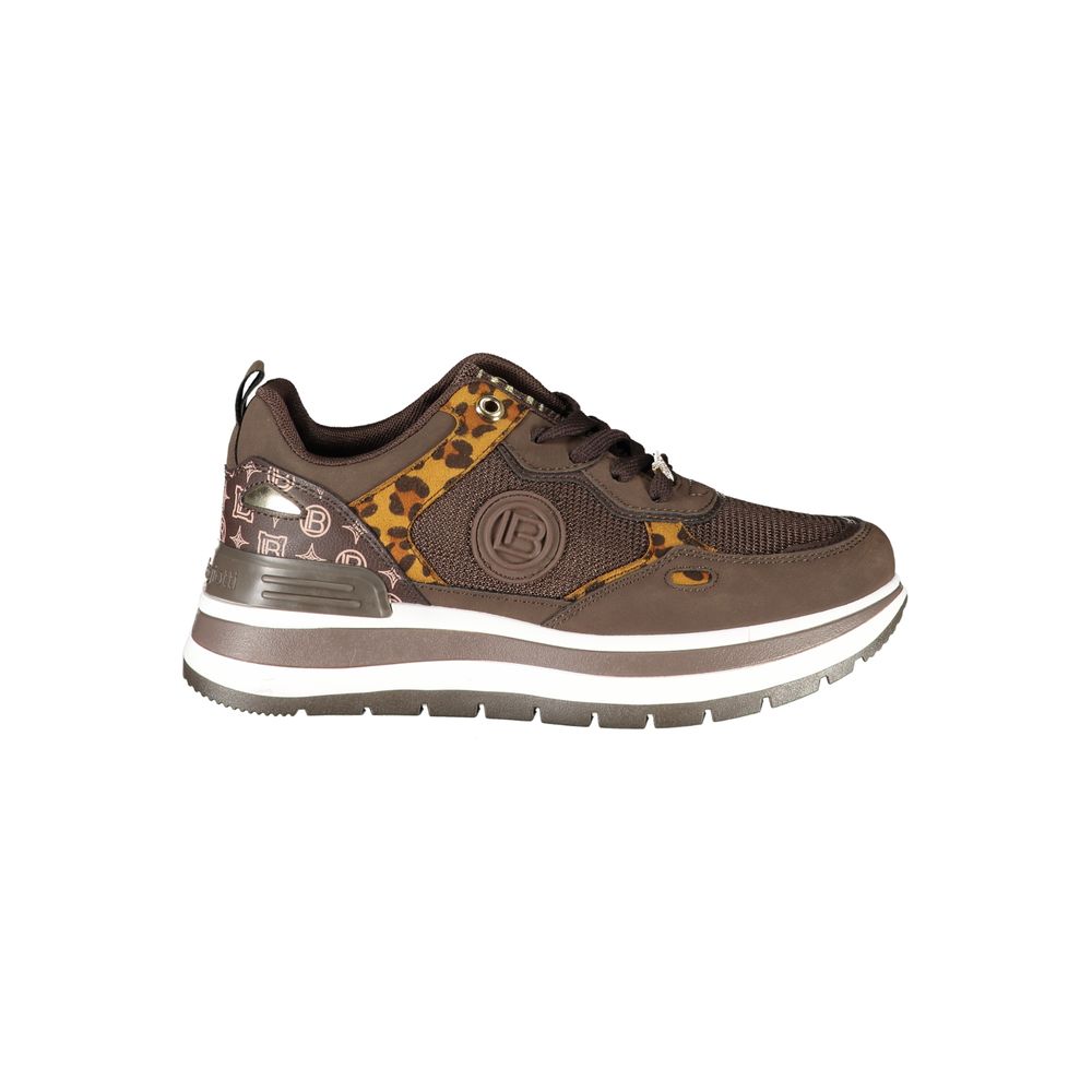 Brown Polyester Women Sneaker Laura Biagiotti