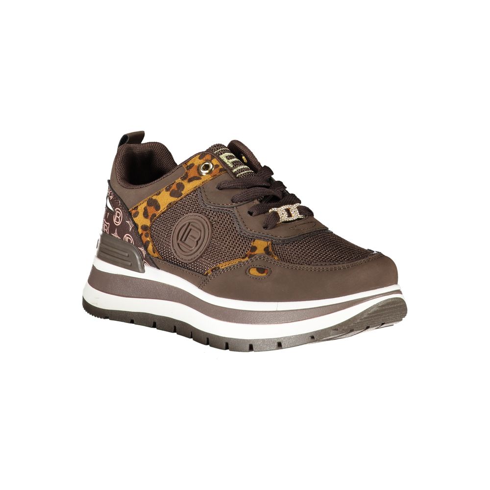 Brown Polyester Women Sneaker Laura Biagiotti