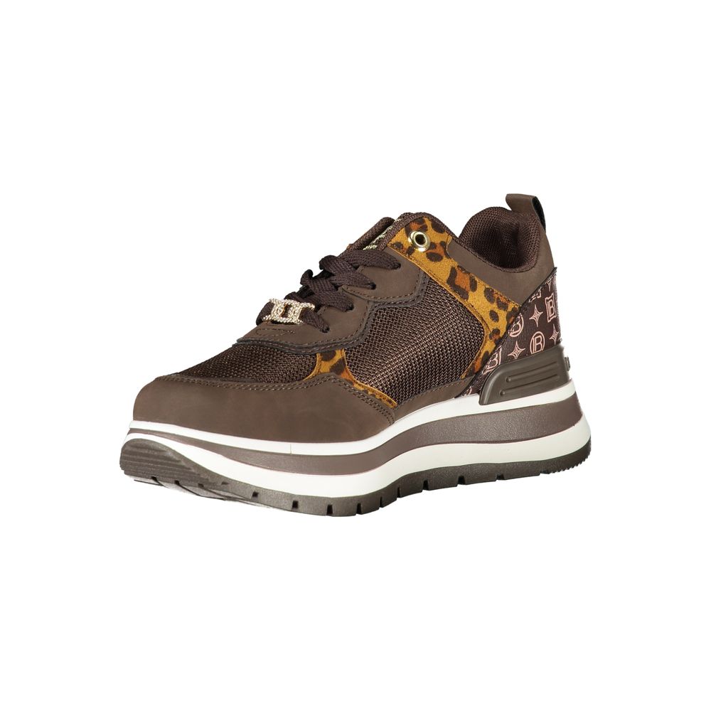 Brown Polyester Women Sneaker Laura Biagiotti
