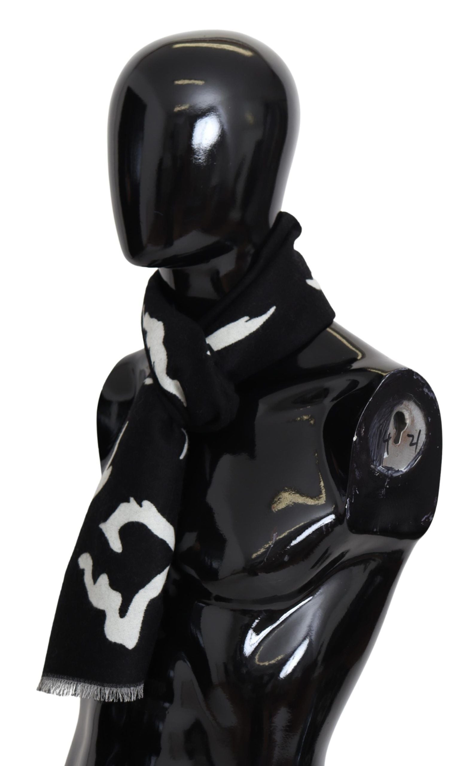 Black White Wool Unisex Winter Warm Scarf Wrap Shawl Givenchy