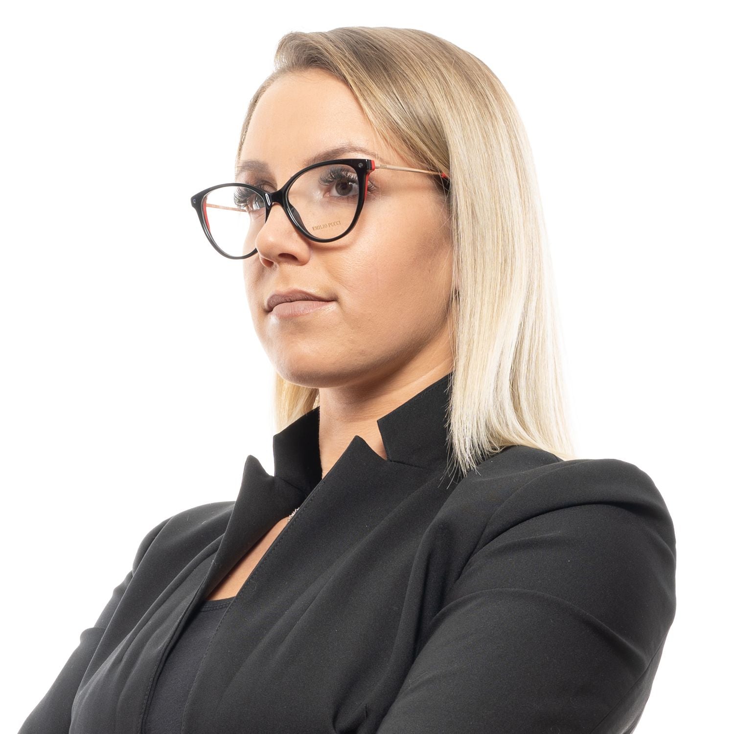 Black Women Glasses Frame Emilio Pucci