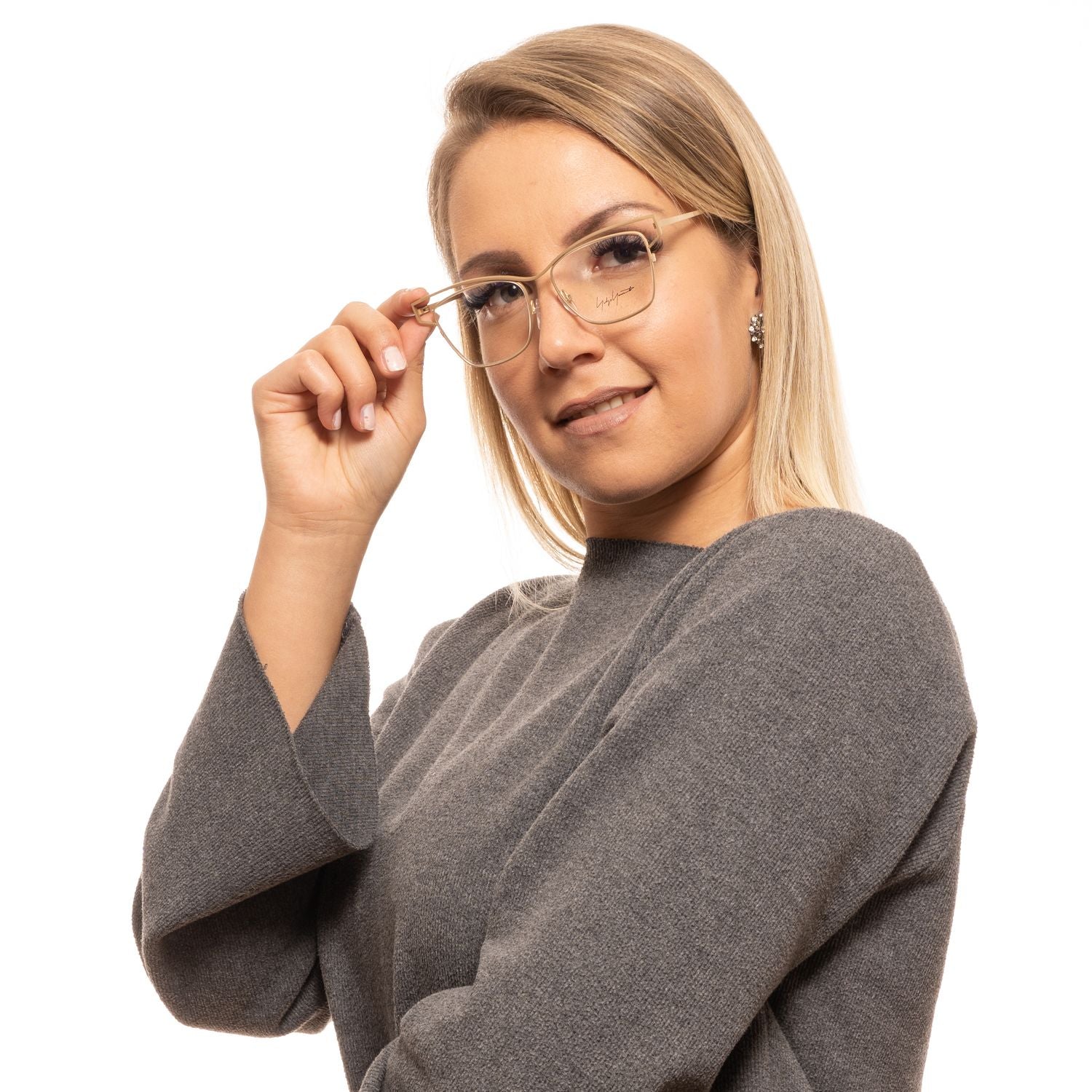 Gold Women Glasses Frame Yohji Yamamoto