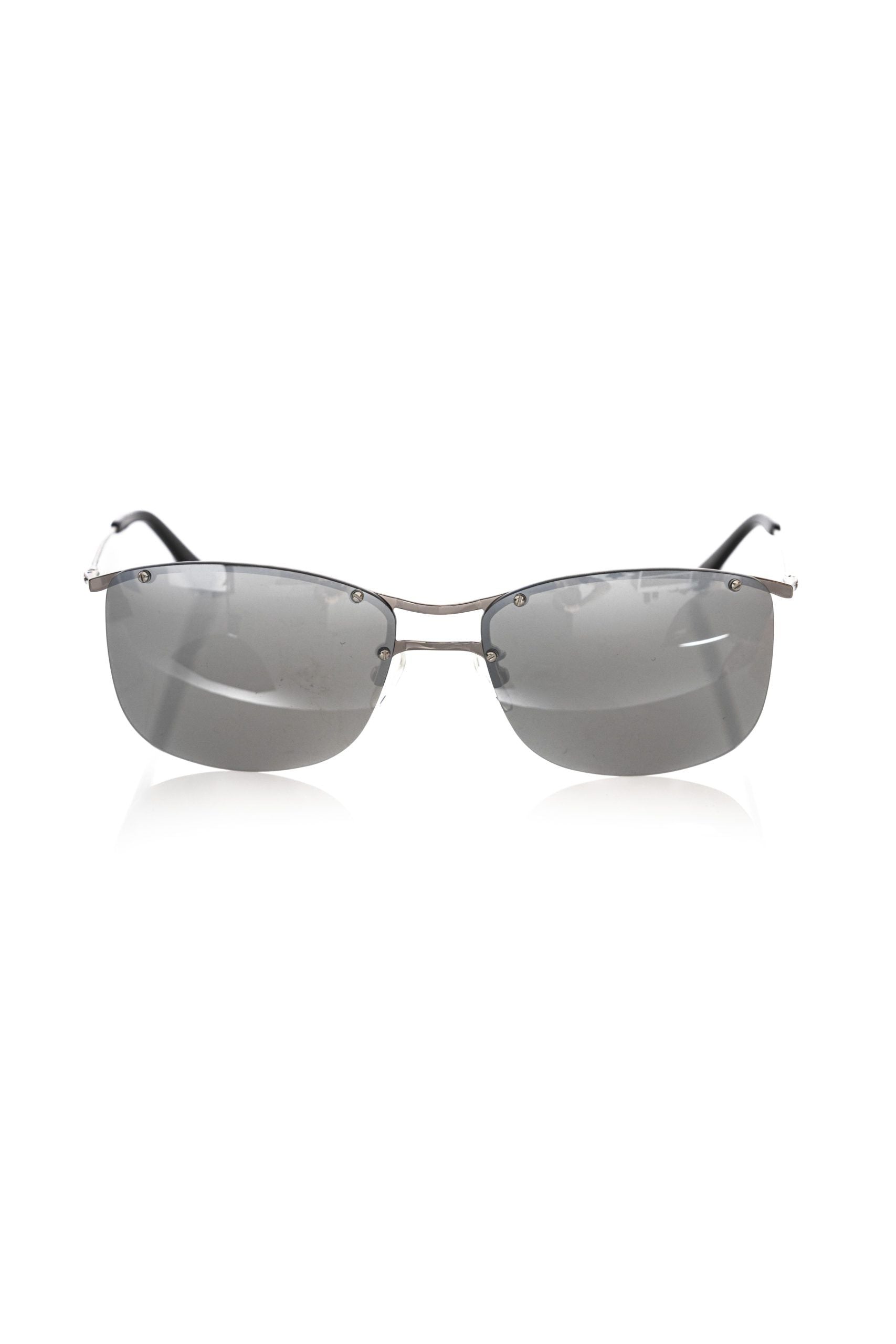 Silver Metallic Men Sunglass Frankie Morello