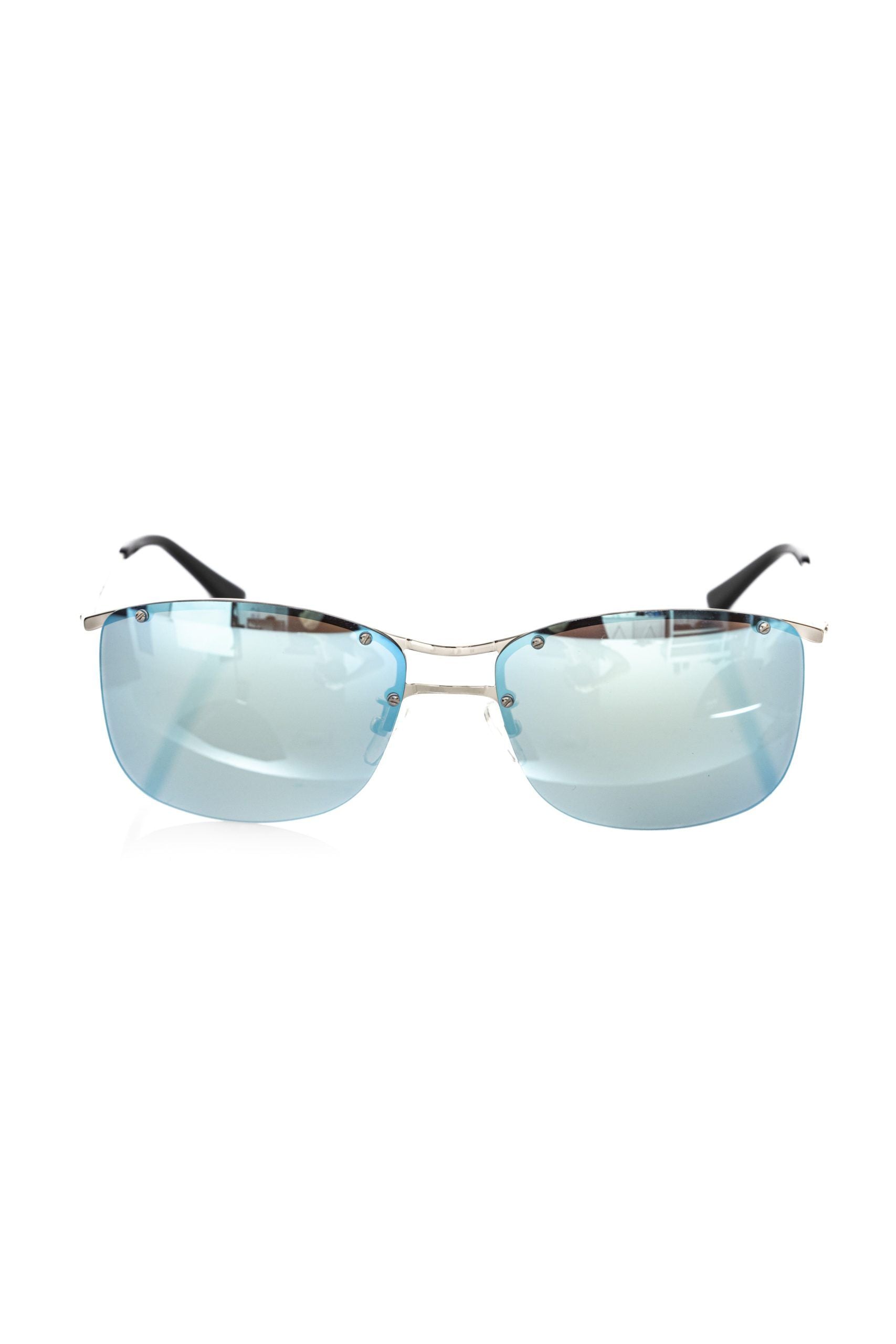 Silver Metallic Men Sunglass Frankie Morello