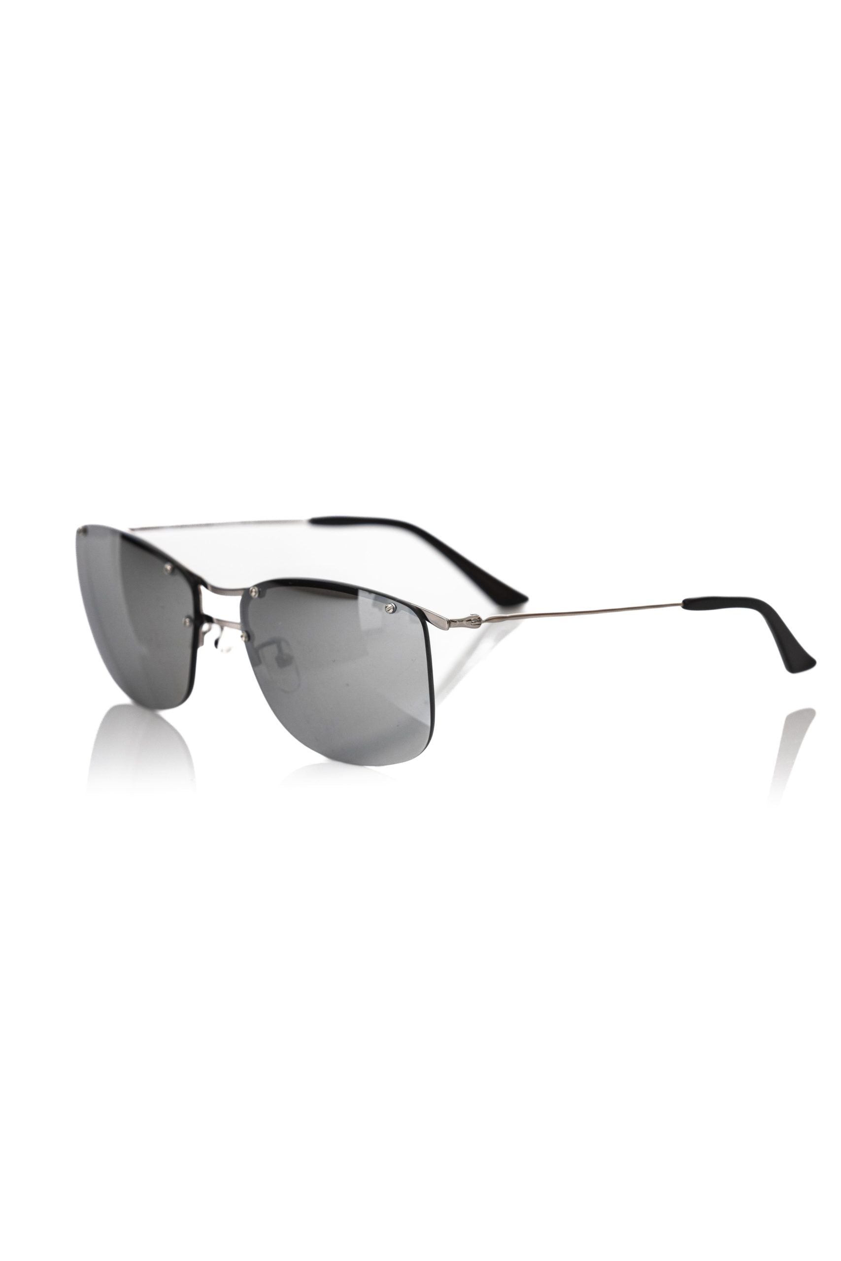 Silver Metallic Men Sunglass Frankie Morello
