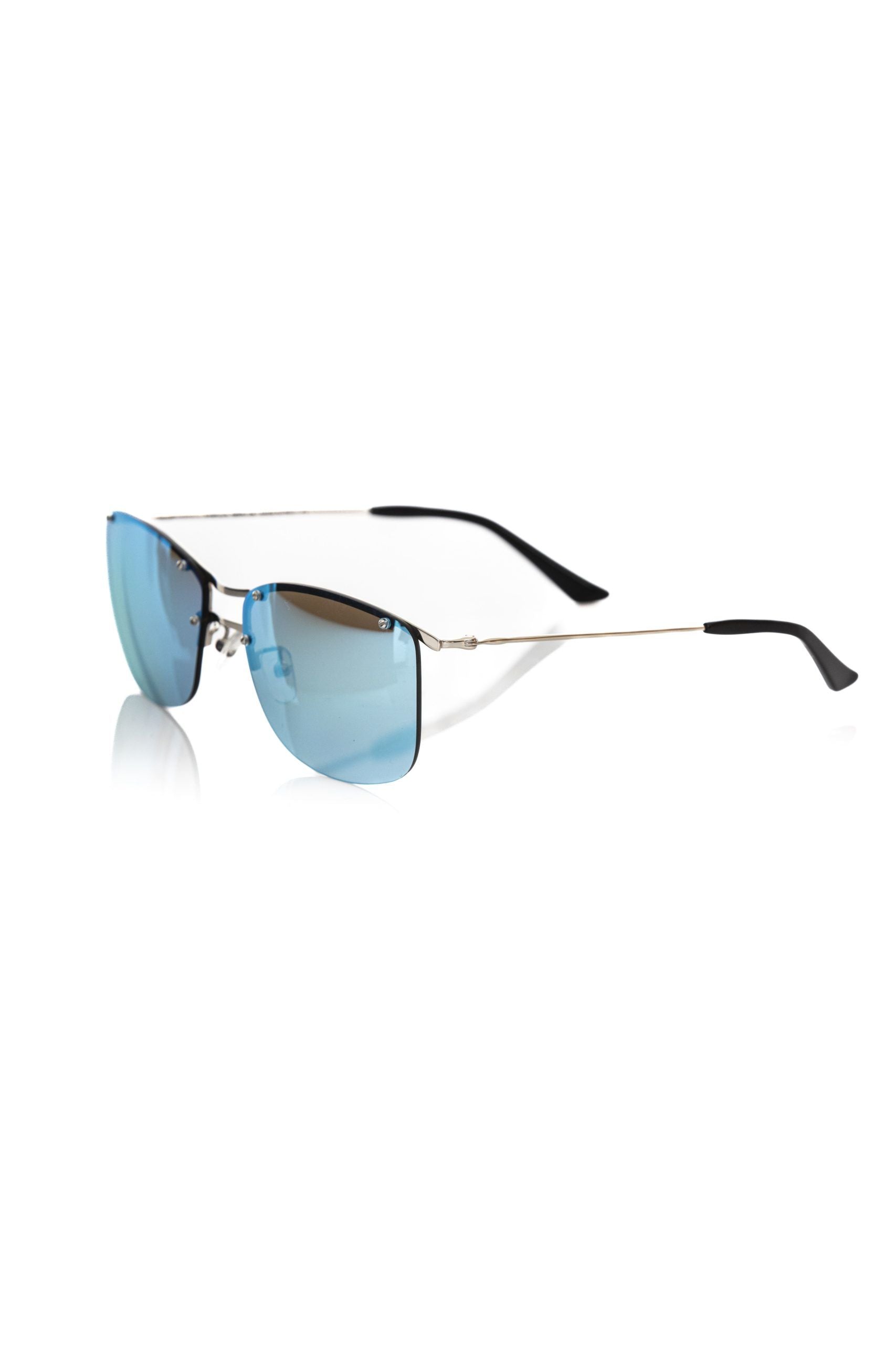 Silver Metallic Men Sunglass Frankie Morello