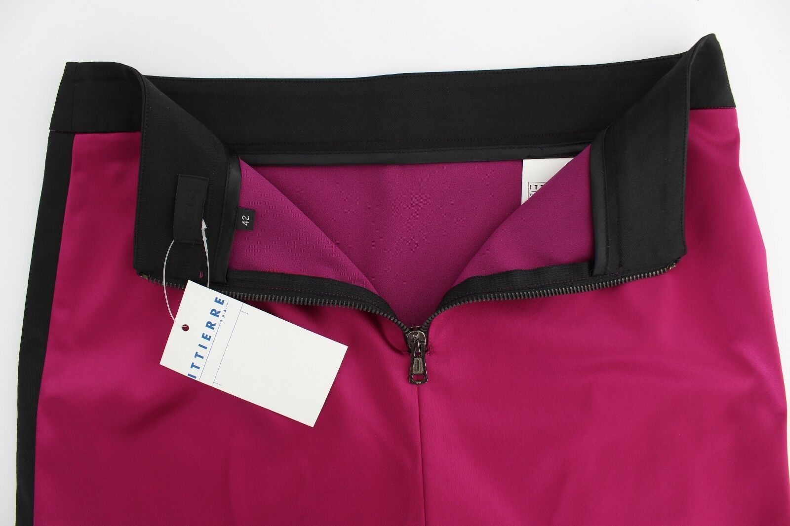 Pink Black Above Knees Cotton Stretch Skirt Exte