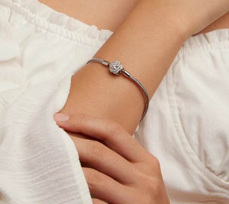 Sterling Silver Four Leaf Clover Charm Bracelet kids bracelets Shopella