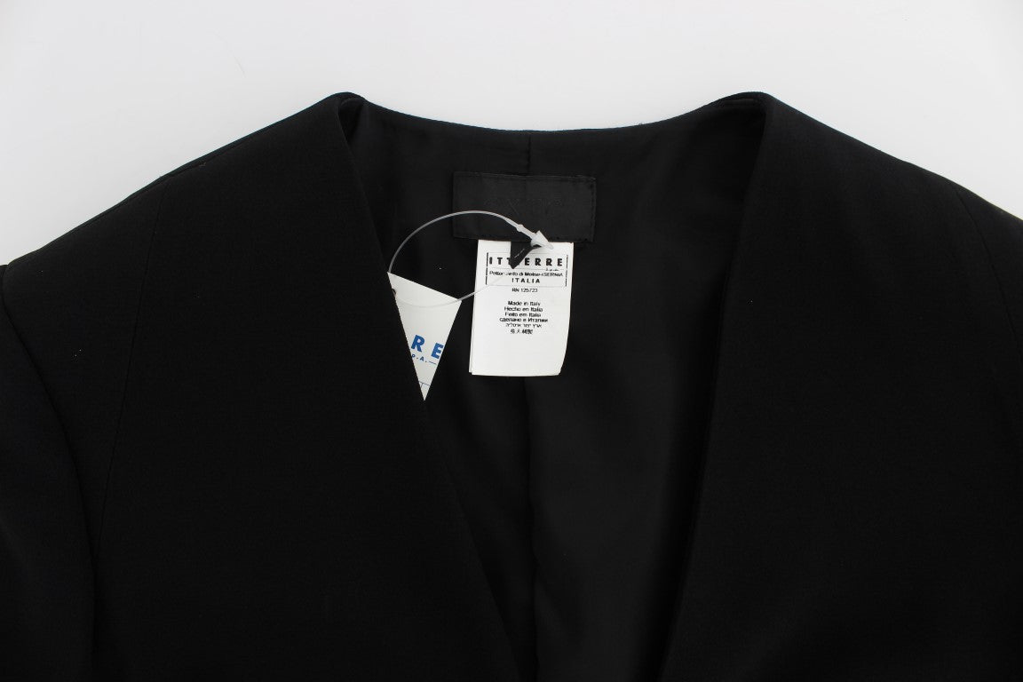 Black Blue Two Piece Suit Skirt & Blazer Exte