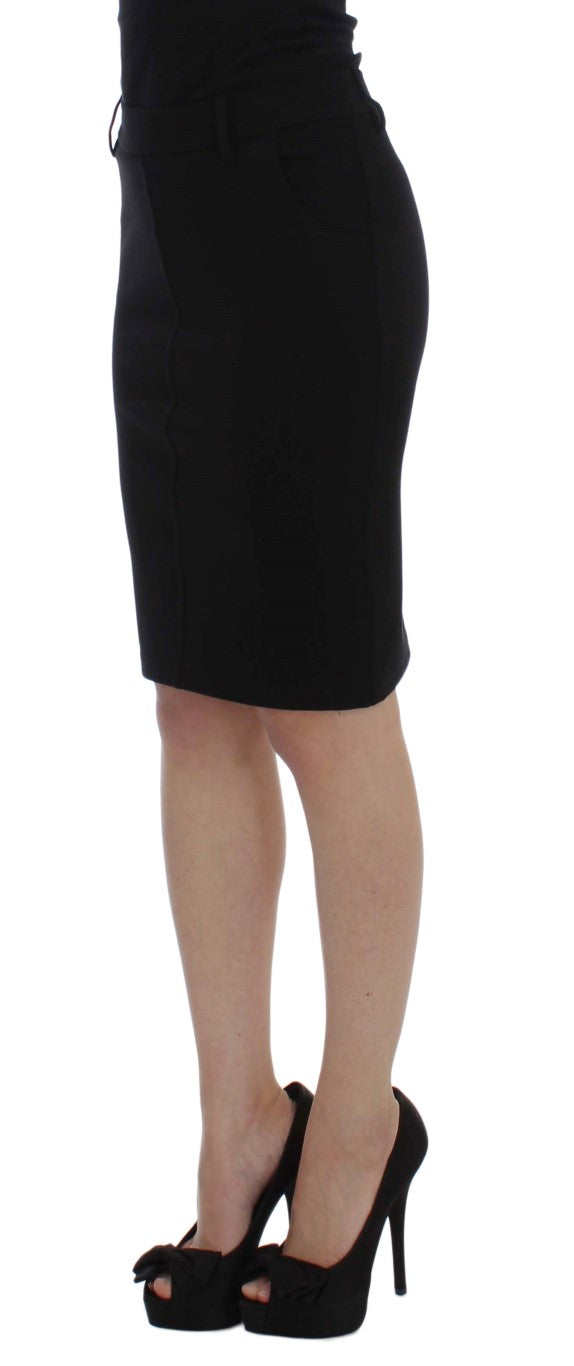 Black Straight Pencil Skirt PLEIN SUD