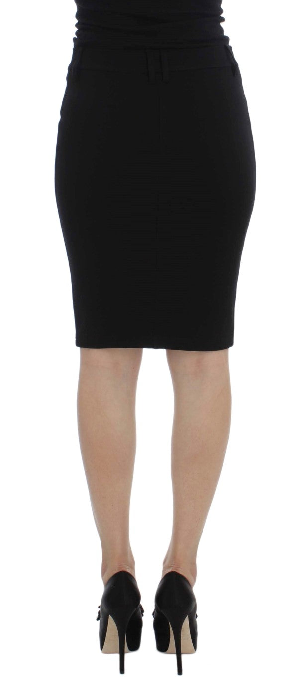 Black Straight Pencil Skirt PLEIN SUD