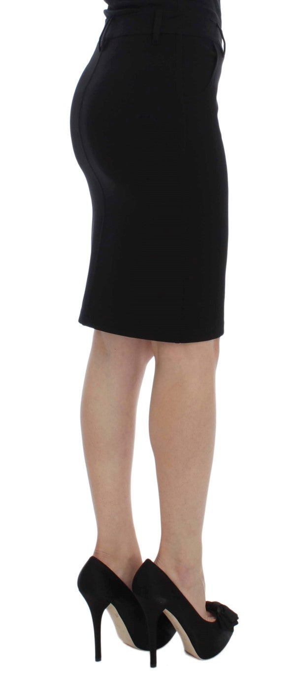 Black Straight Pencil Skirt PLEIN SUD