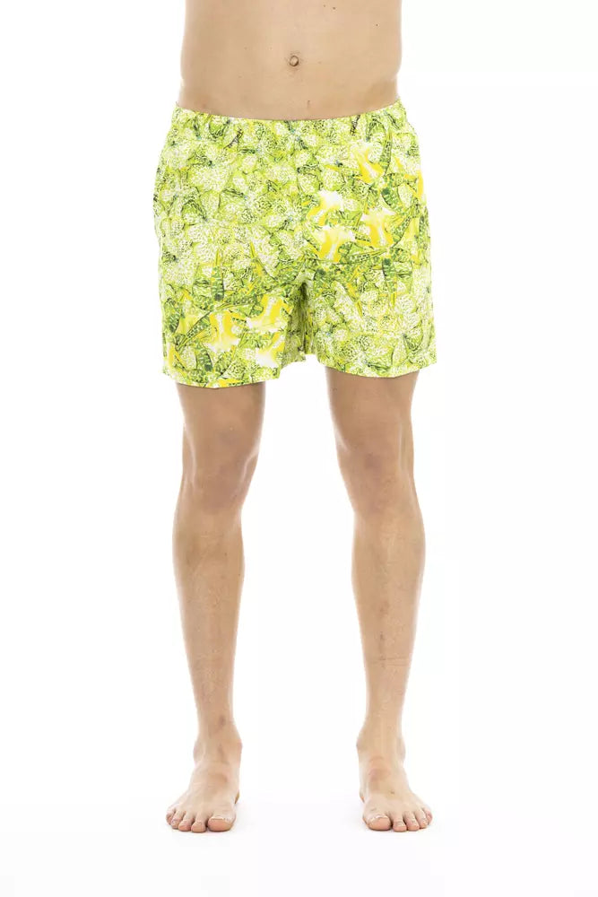 Green Polyester Men Swim Short Just Cavalli