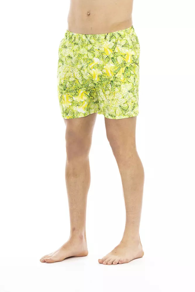 Green Polyester Men Swim Short Just Cavalli
